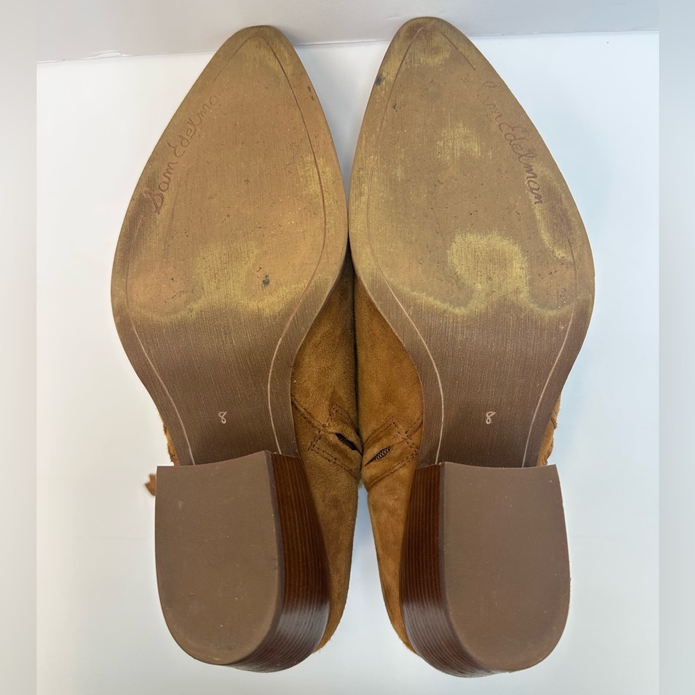 Sam Edelman Brown Suede Ankle Boots - Picture 6 of 9